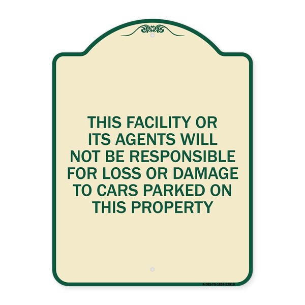 This Facility or Its Agents Will Not Be Responsible for Loss or Damage to Cars Parked, TG-1824-22819